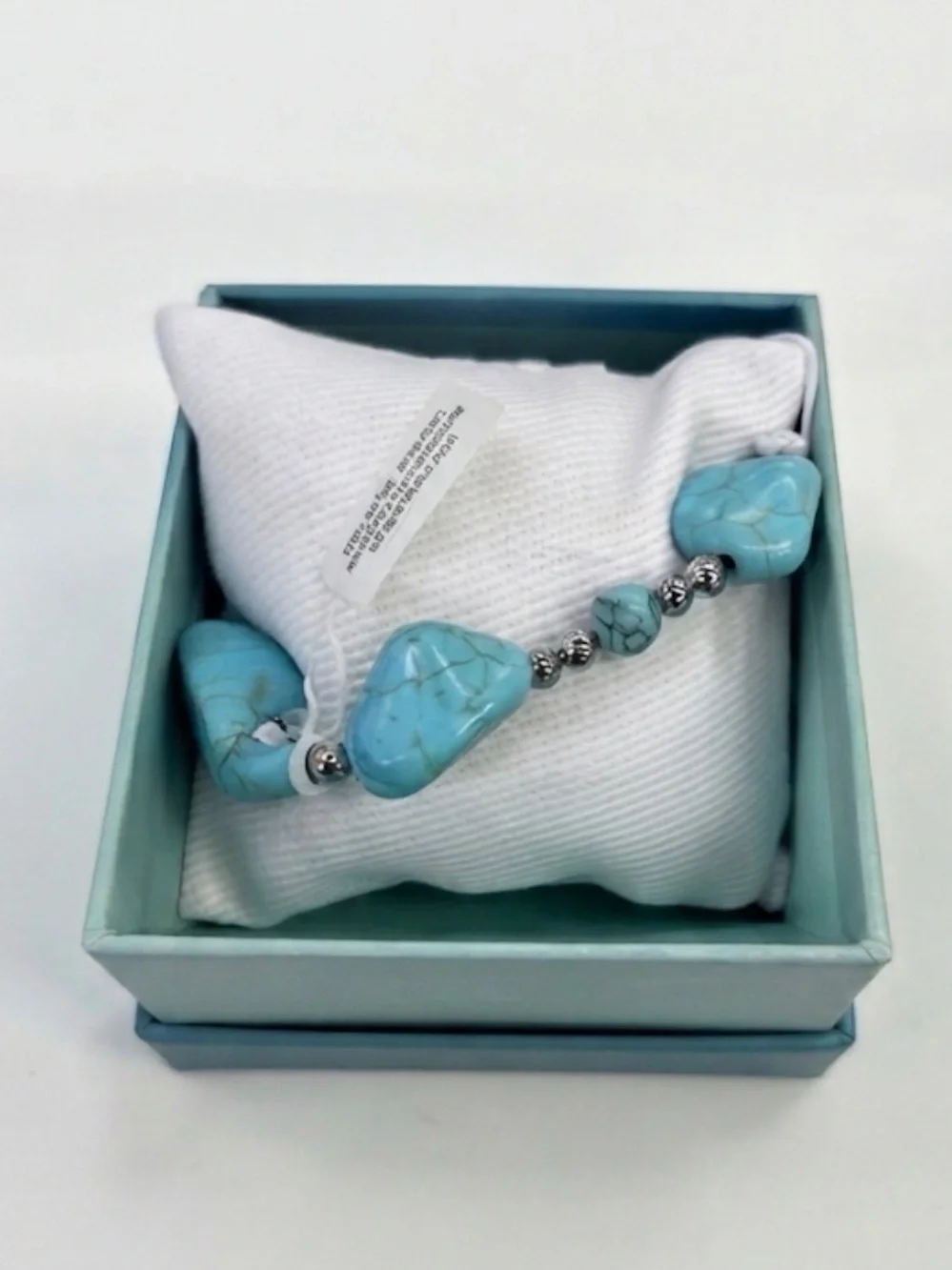 NWT ⚜️🩵⚜️ Piper K Reconstituted Turquoise Stretch Bracelet
